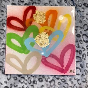 spray paint heart painting